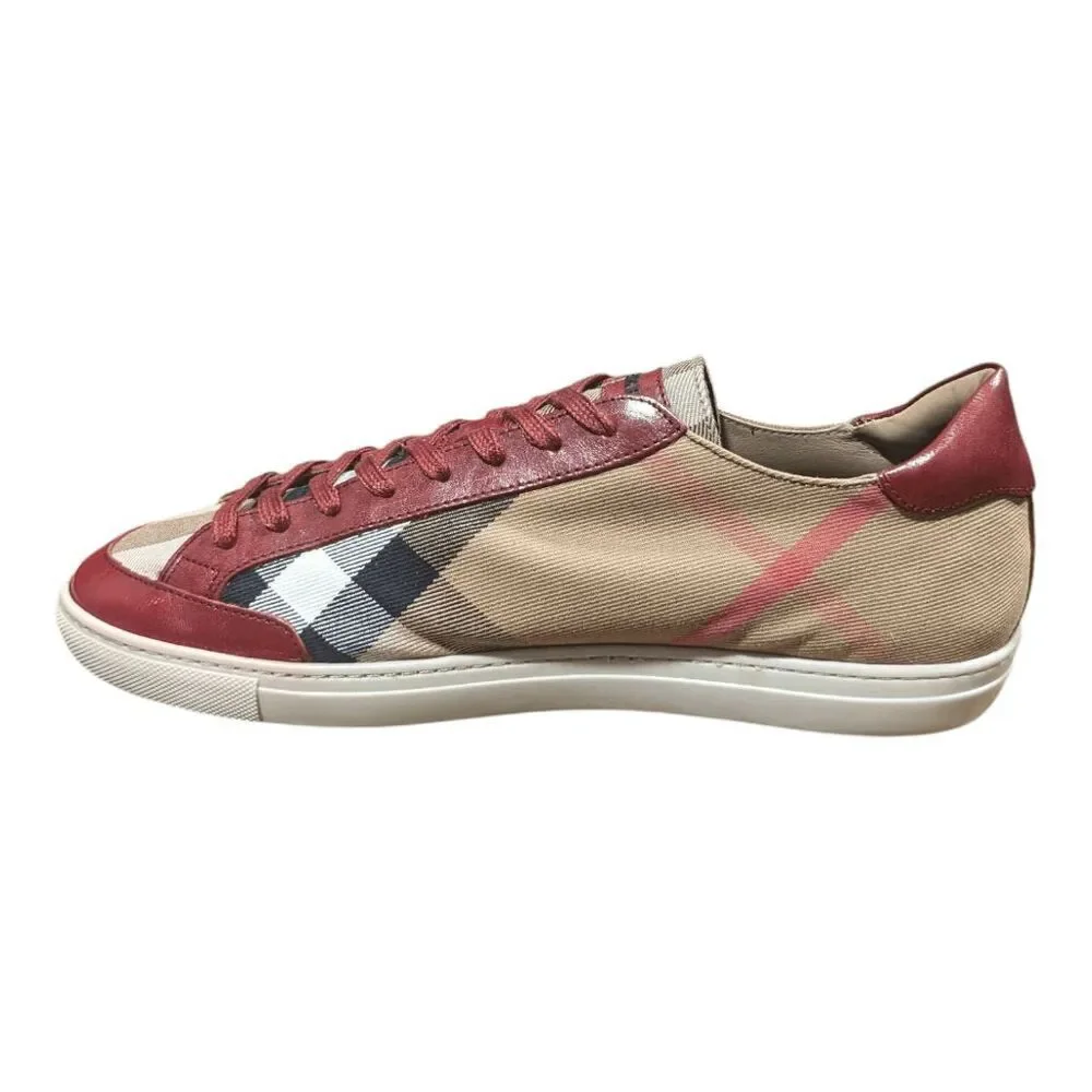 BURBERRY Hartsfields Check House Lace-Up Sneaker Size 40 - Picture 6 of 11
